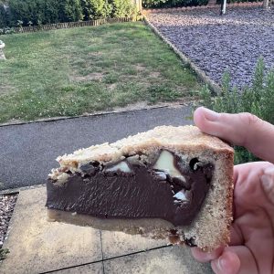 Kinder Chunk Cookie Pie