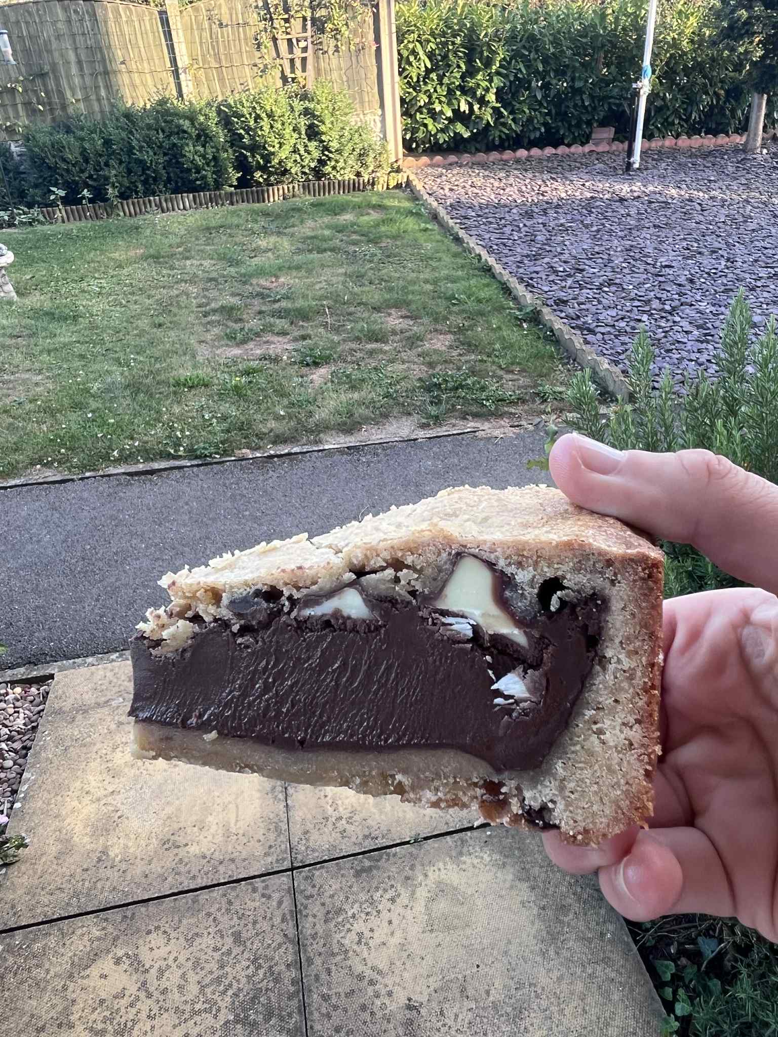 Kinder Chunk Cookie Pie